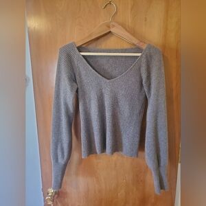 Elegant Cozy Reformation | 100% Cashmere Balloon Sleeve Sweater Size M
